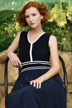 Load image into Gallery viewer, DRAW THE LINE DRESS - NAVY