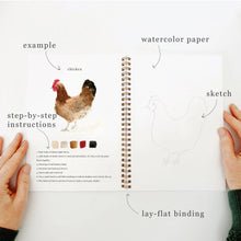 Load image into Gallery viewer, ANIMALS WATERCOLOUR WORKBOOK