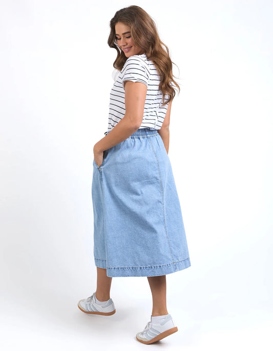 GRETA DENIM SKIRT - LIGHT BLUE WASH