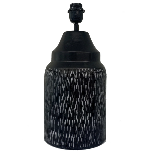 Tribal Lamp Base Black
