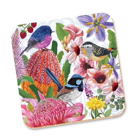 CORKY COASTER SET 4 - ENCHANTED GARDEN