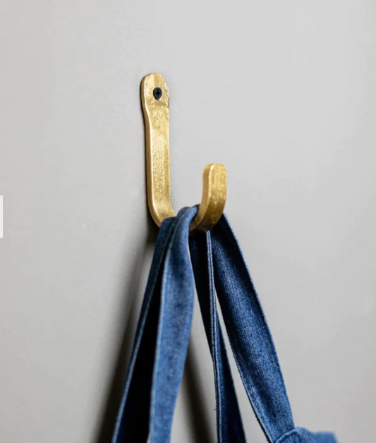 COAT HOOK - ROUND BRASS