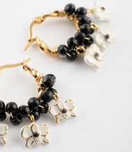 Load image into Gallery viewer, DANGLING WHITE ORCHID EARRINGS