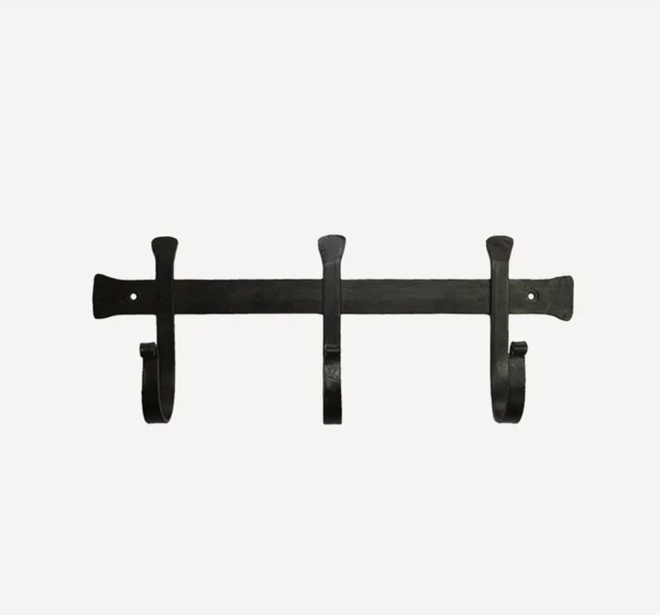 CHUNKY IRON TRIPLE COAT HOOK BLACK