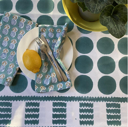 DUCK EGG BLUE PINEAPPLE NAPKIN - SET 4