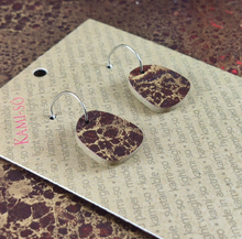 Load image into Gallery viewer, RECYCLED PAPER MINI SQUARE EARRINGS
