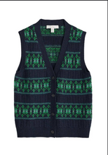 Load image into Gallery viewer, PARTRIDGE WAISTCOAT VEST - PORCELAIN MARITIME HEDGEROW