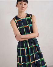 Load image into Gallery viewer, SLEEVELESS BROUSE DRESS - WINDOW PANES MARITIME