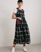Load image into Gallery viewer, SLEEVELESS BROUSE DRESS - WINDOW PANES MARITIME