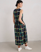 Load image into Gallery viewer, SLEEVELESS BROUSE DRESS - WINDOW PANES MARITIME