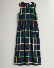 Load image into Gallery viewer, SLEEVELESS BROUSE DRESS - WINDOW PANES MARITIME