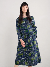 Load image into Gallery viewer, LINDEN DRESS - SKETCHBOOK TREES SEA CAVE