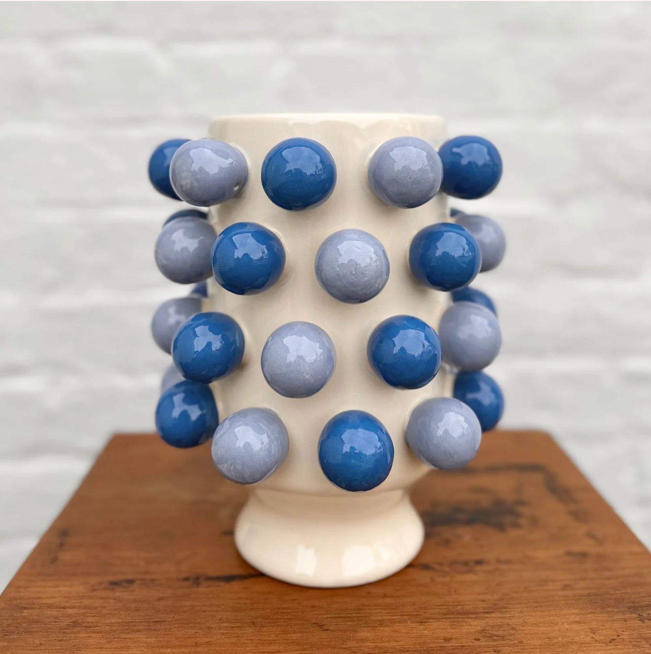 SMALL BUBBLE VASE - BLUE