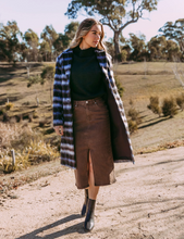 Load image into Gallery viewer, SCOUT MIDI SKIRT - CHOCOLATE