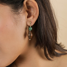 Load image into Gallery viewer, SMALL POST ADVENTURINE EARRINGS