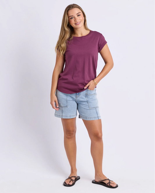 MANLY TEE - PLUM