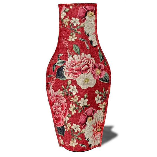 FABRIC VASE - VINTAGE GARDEN BORDEAUX