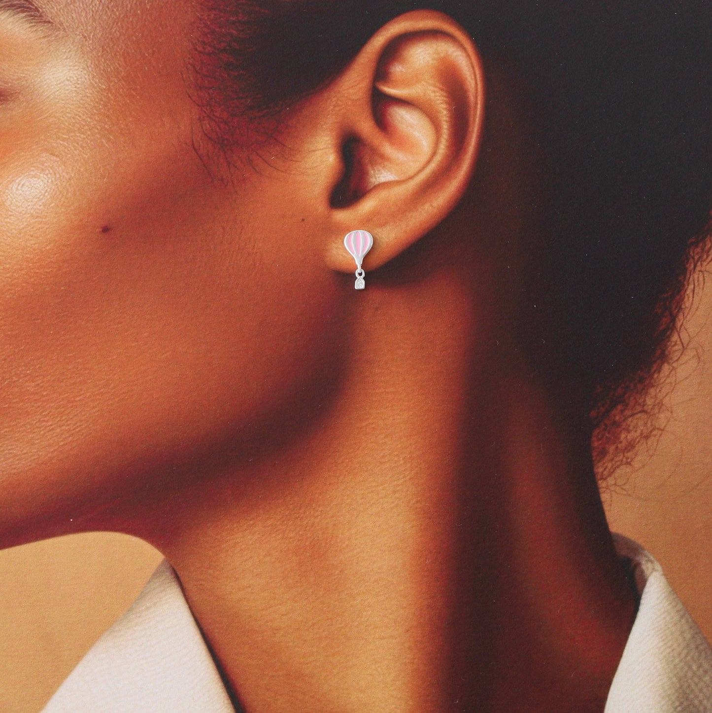 THE DREAMER SILVER HOT AIR BALLOON EARRINGS
