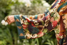 Load image into Gallery viewer, PIXIE CROPPED DUSTER - STAY GOLD WITH RABBITS & BEES