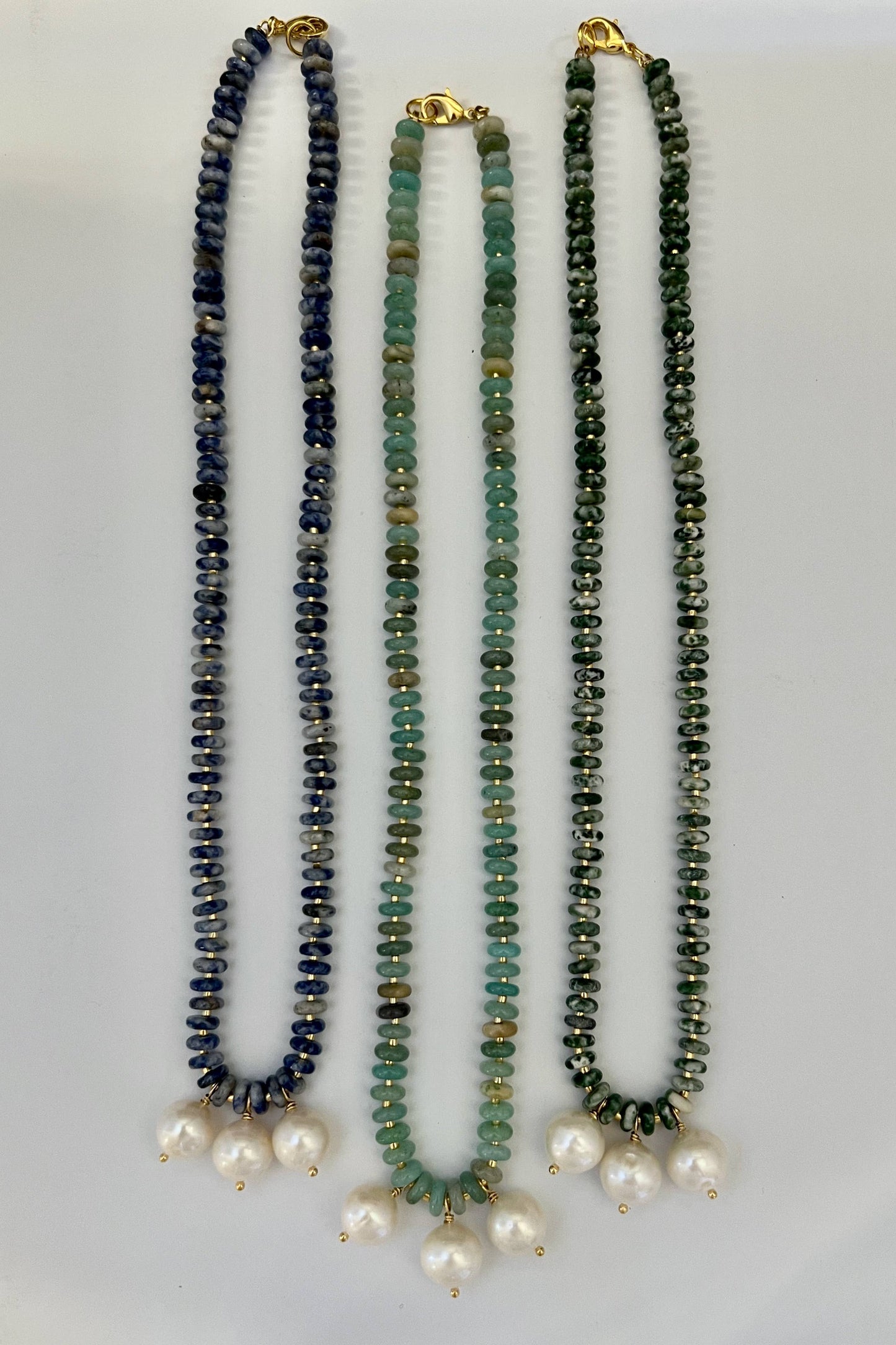 MADELEINE NECKLACE - AMAZONITE 18”
