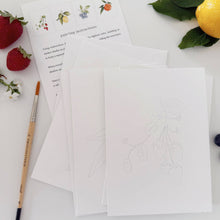 Load image into Gallery viewer, FRUIT PAINTABLE NOTECARDS