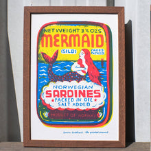 Load image into Gallery viewer, Mermaid A4 Risograph Art Print