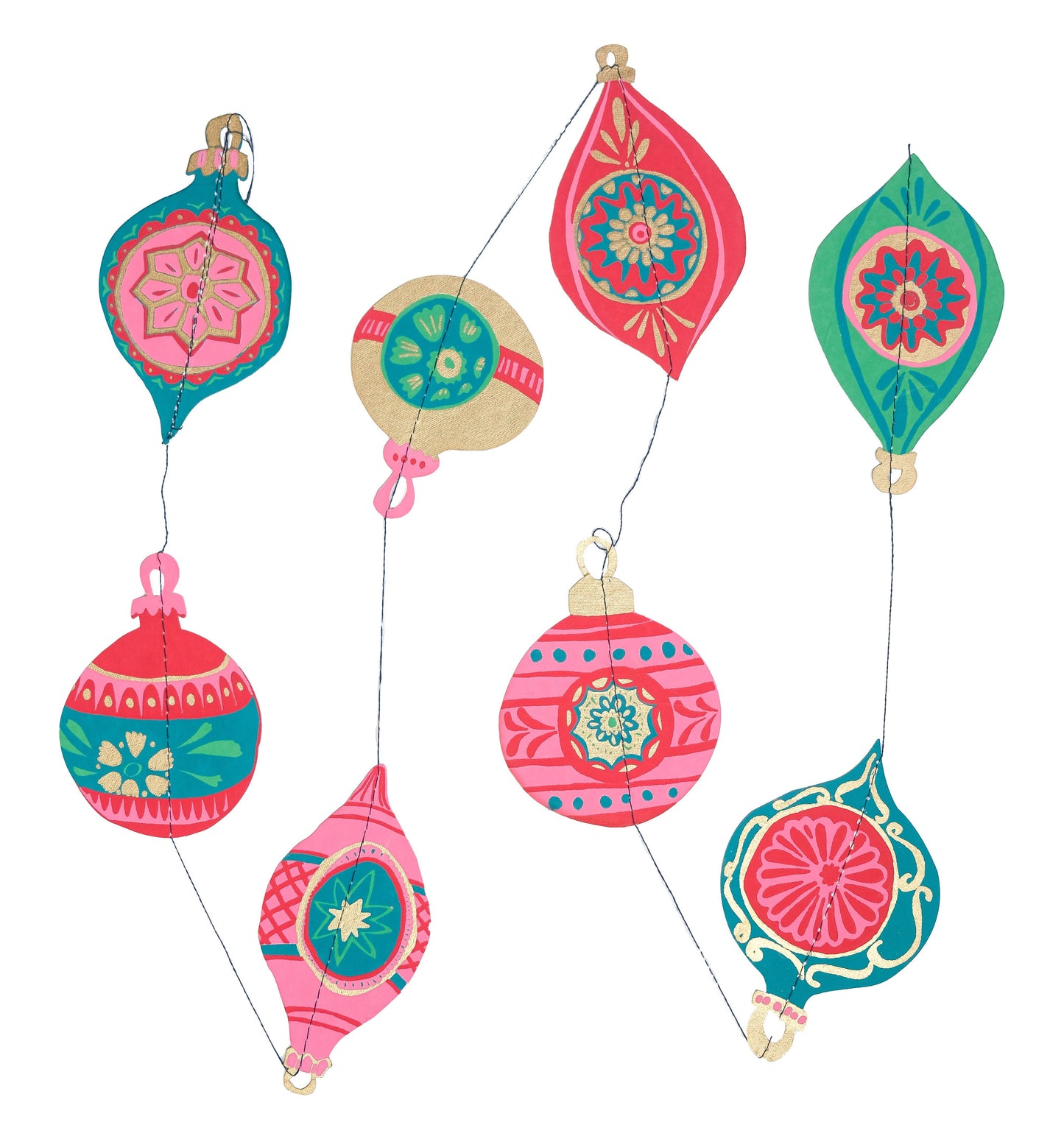 BAUBLES VERTICAL WALL HANGING GARLAND