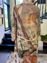 Load image into Gallery viewer, OPERA DUSTER - LOVELIGHT WOODLAND DEER & SWALLOW
