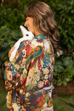 Load image into Gallery viewer, PIXIE CROPPED DUSTER - STAY GOLD WITH RABBITS & BEES