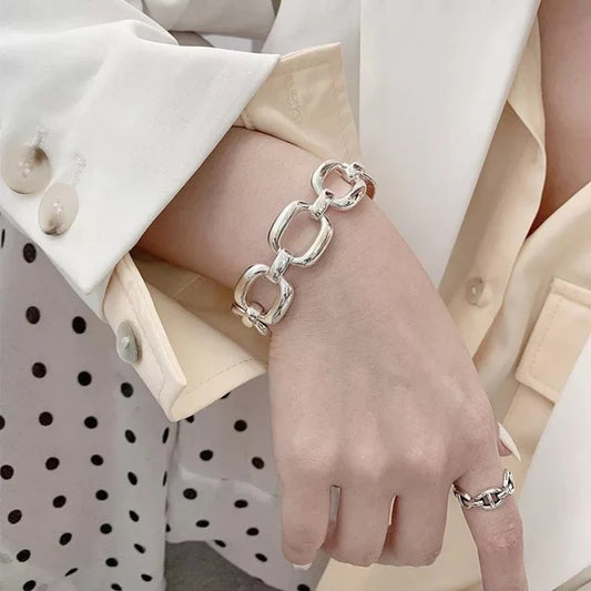 BIANCA CHUNKY SILVER BRACELET