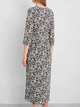 Load image into Gallery viewer, 3/4 Sleeve feather Slate Dress