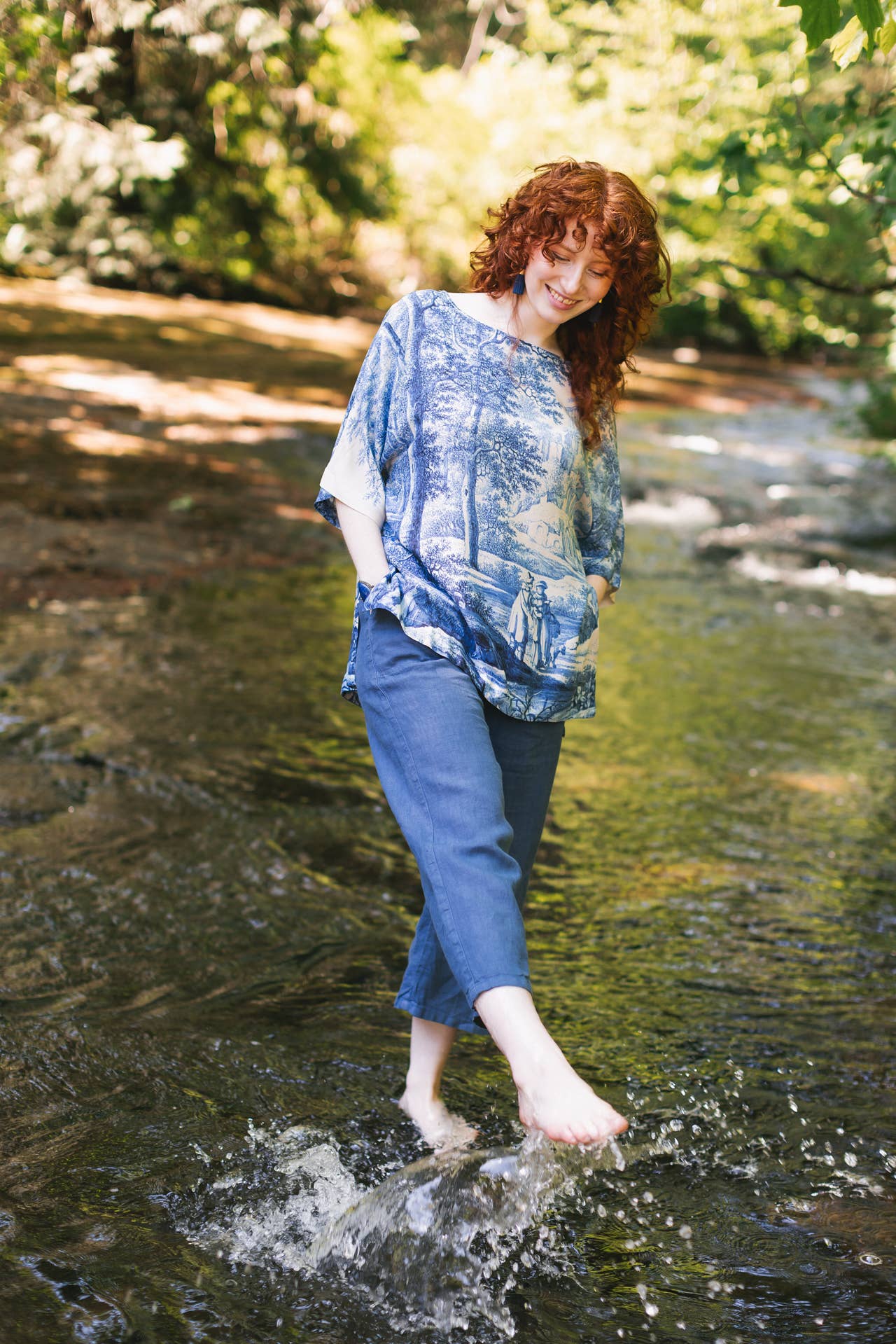 LET THE LIGHT IN BAMBOO LUX TEE TUNIC SHIRT