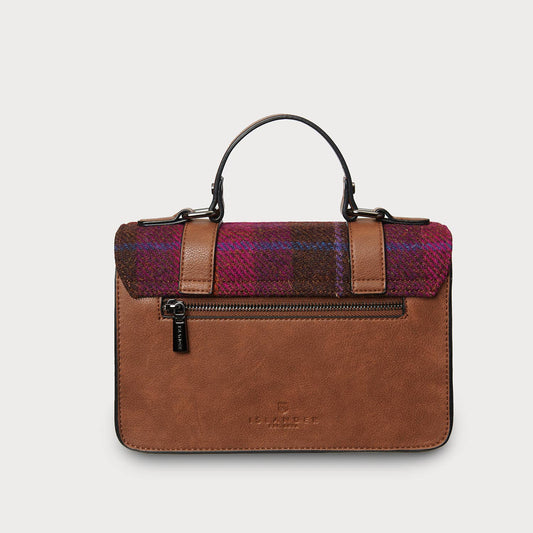 The Medium Satchel: Blue Tartan