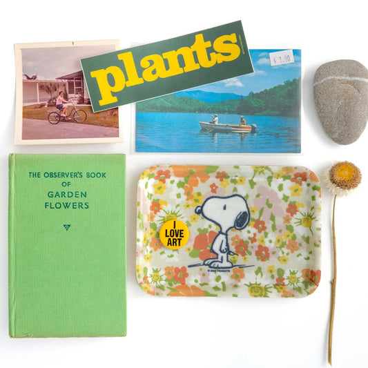SNOOPY WILDFLOWERS VINTAGE STYLE TRAY 3P4 x PEANUTS®