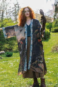 OPERA DUSTER COAT - WILD BEAUTY WITH PEACOCK