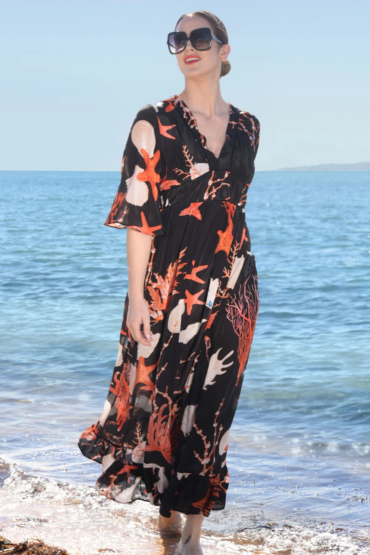 FEELING FIRE DRESS - BLACK SHELLS