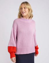 Load image into Gallery viewer, LOUIE MOCK NECK - PEONY PINK &amp; TANGELLO