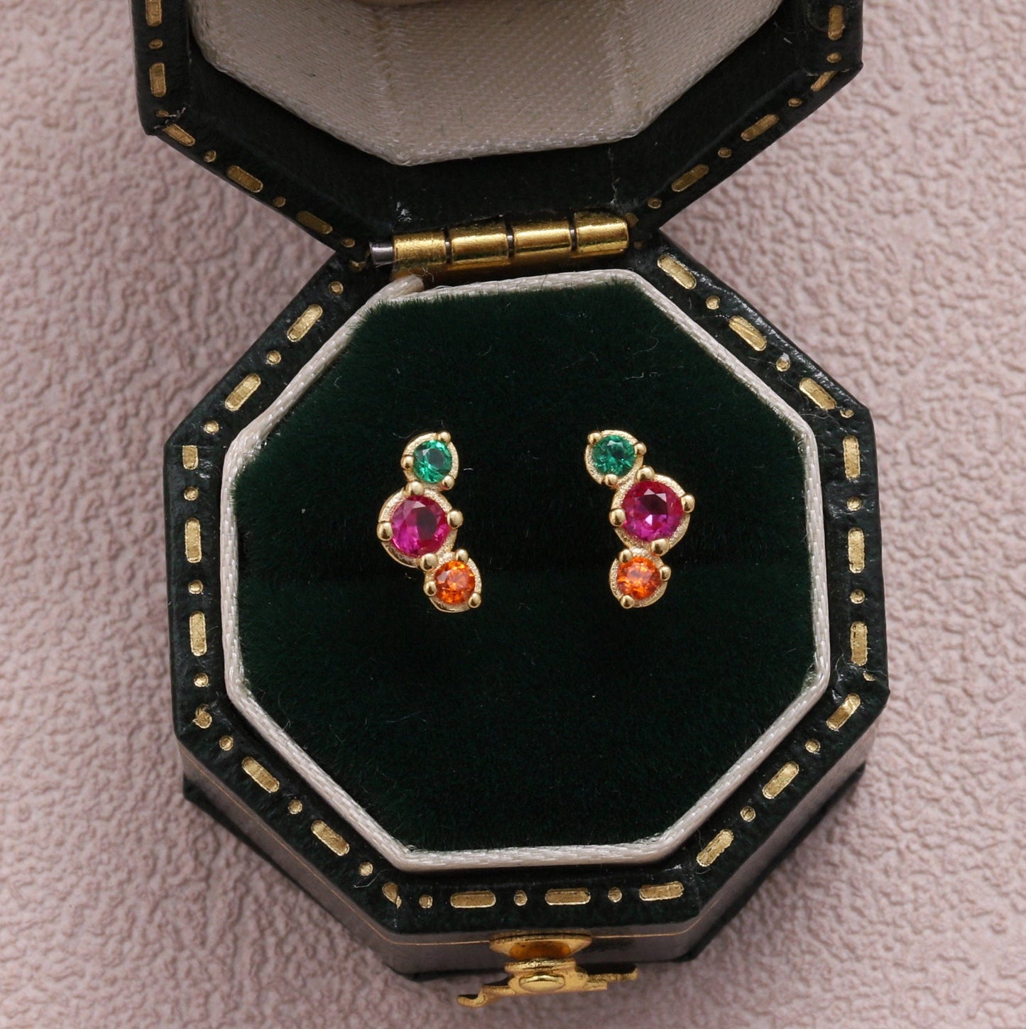 RED DRESS FAIRY CRYSTAL GEM EARRINGS