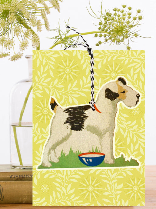 KARGE FANDANGLE GREETING CARD - DOG & BOWL