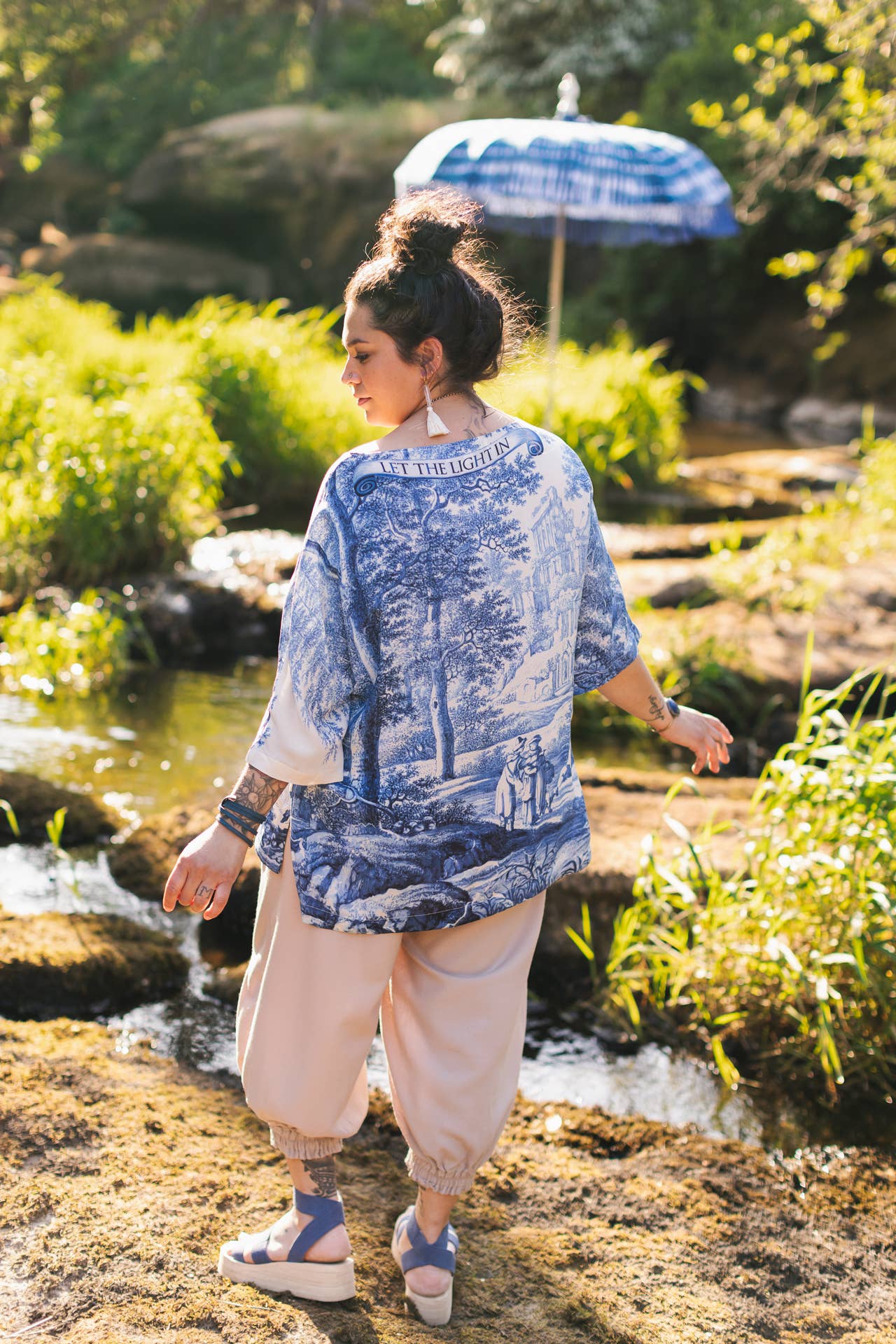 LET THE LIGHT IN BAMBOO LUX TEE TUNIC SHIRT