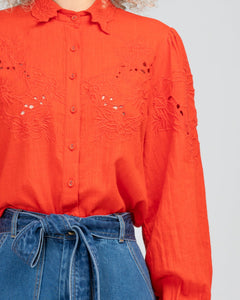 CLEMENTINE SHIRT - POPPY RED