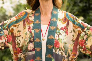 PIXIE CROPPED DUSTER - STAY GOLD WITH RABBITS & BEES
