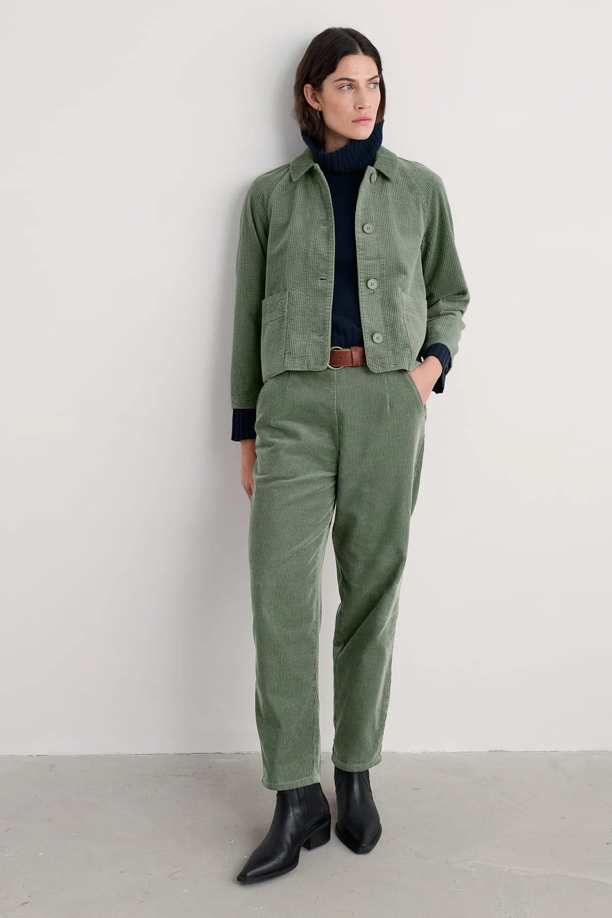 OCEAN MIST JACKET - DUSKY GREEN