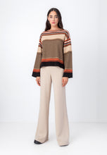 Load image into Gallery viewer, JACQUARD PULLOVER - BEIGE STRUCTURE PATTERN