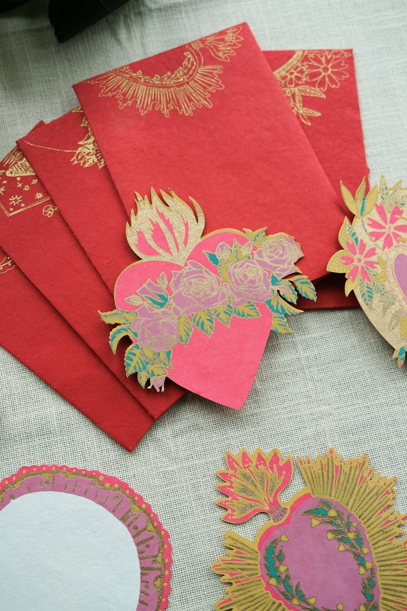 LOVE  HEART NOTECARDS