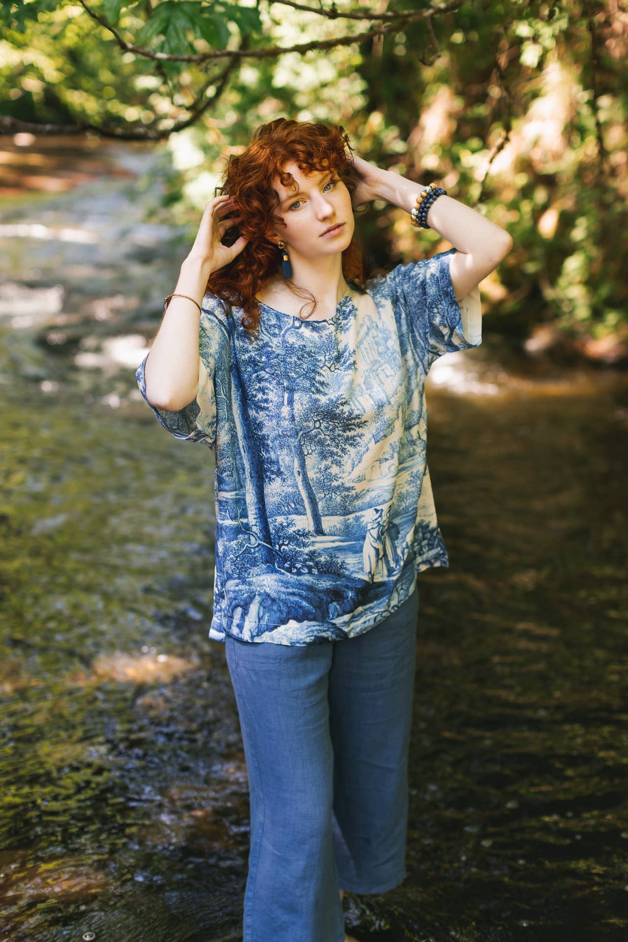 LET THE LIGHT IN BAMBOO LUX TEE TUNIC SHIRT