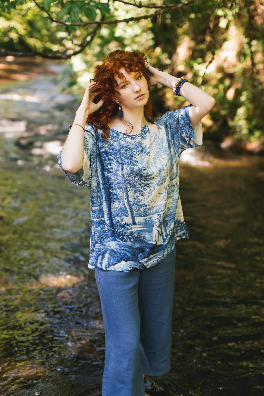 LET THE LIGHT IN BAMBOO LUX TEE TUNIC SHIRT