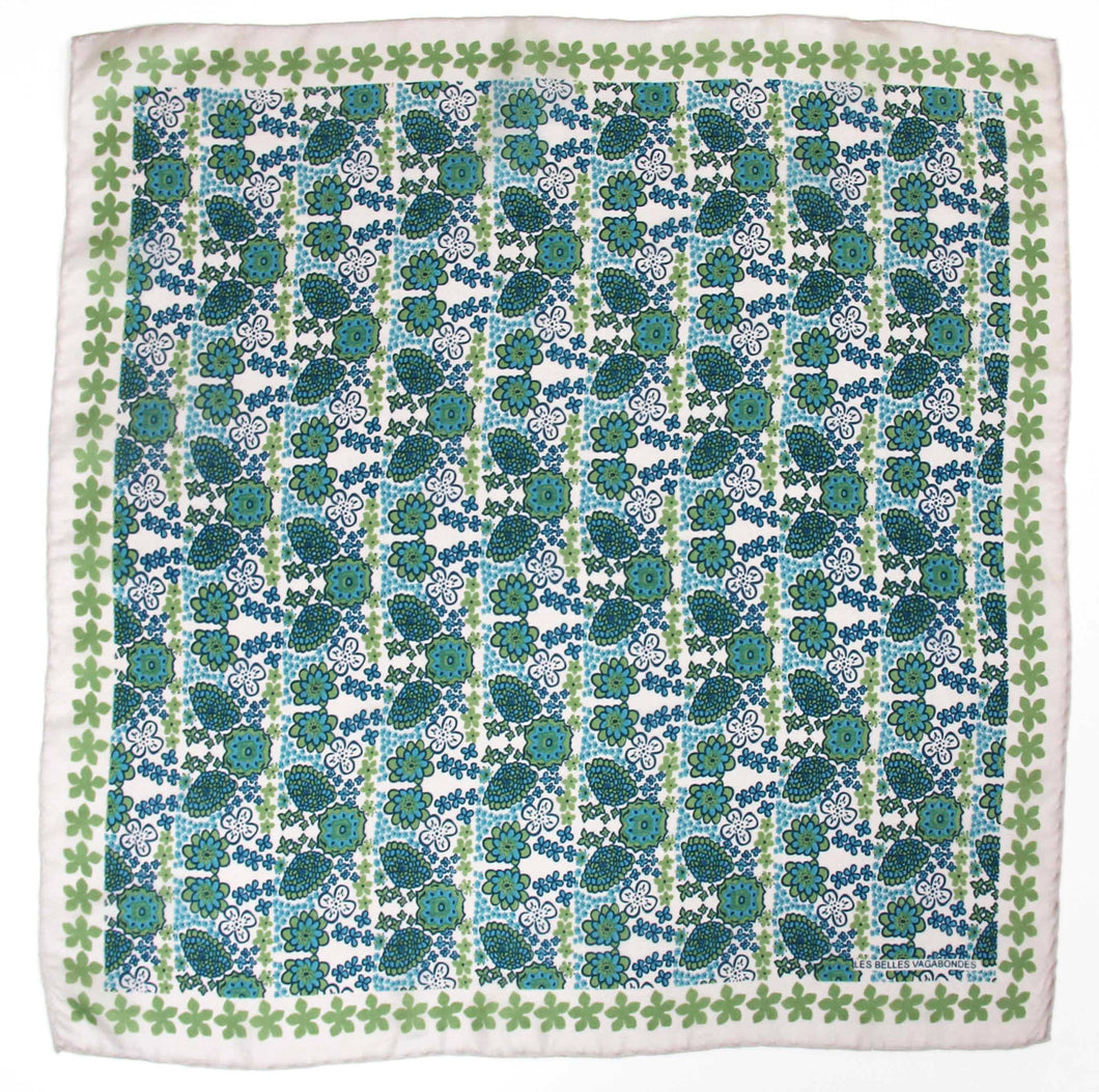 SILK MINI CARIBBEAN BLUE SCARF