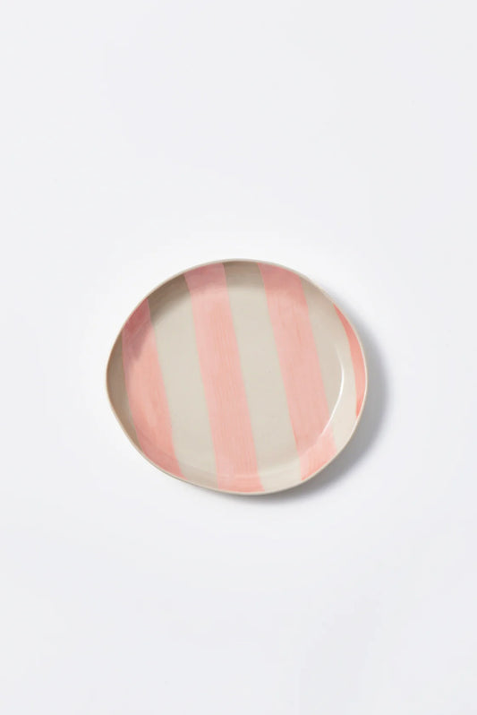 CABANA STRIPE PLATE - PINK
