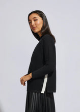 Load image into Gallery viewer, OTTOMAN FUNNEL NECK KNIT TOP - BLACK